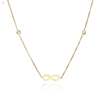 Collier infini de cristal délicat pour les femmes et les filles